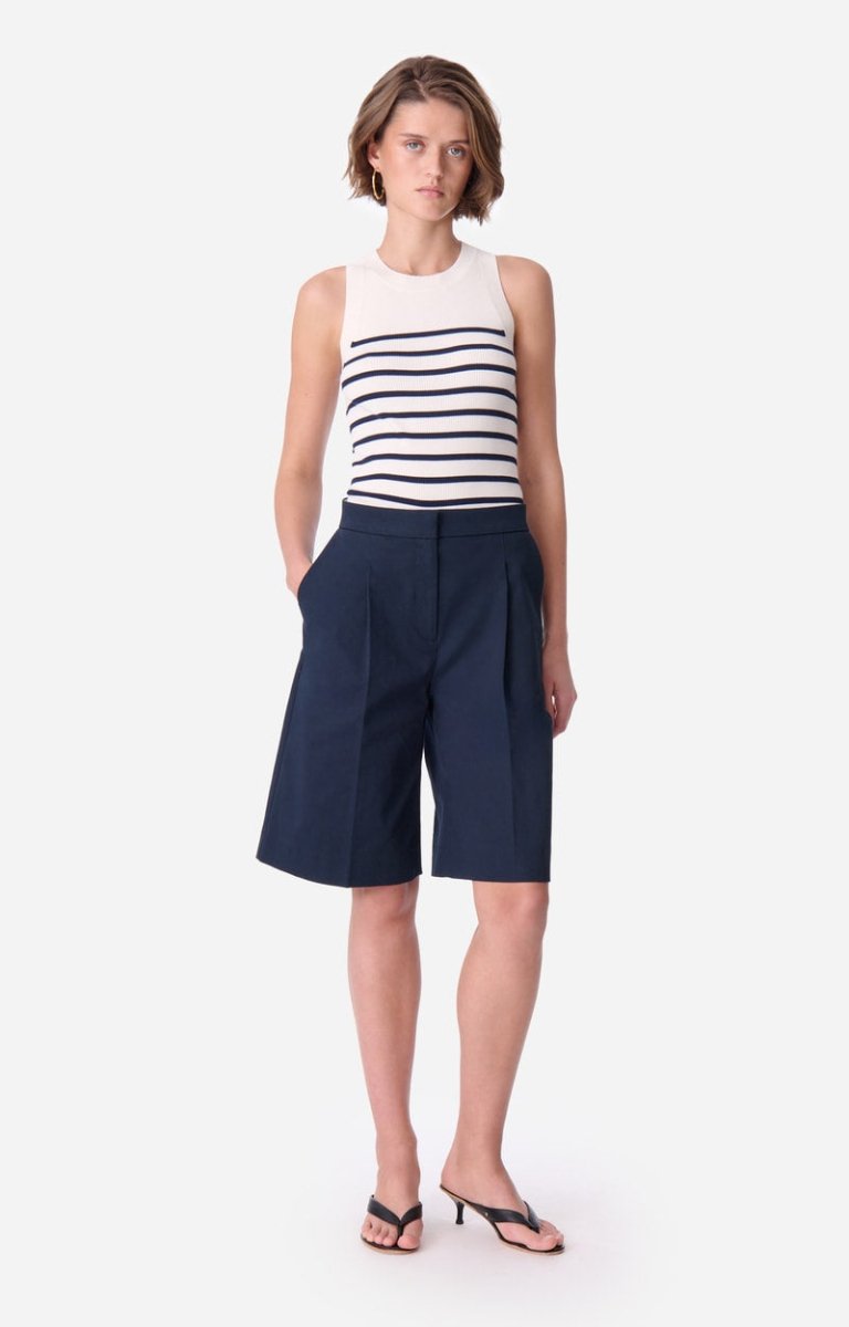 Edea Tank Top in Ecru Navy from VANESSA BRUNO at Edito boutique