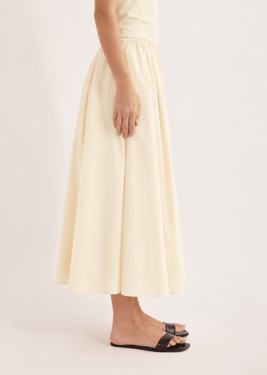 Edison Crushed Cotton Skirt in Berg from JAC + JACK at Edito Boutique