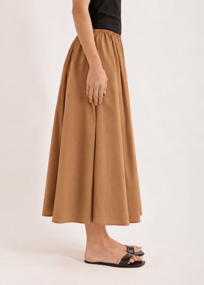 Edison Crushed Cotton Skirt in Saffa from JAC + JACK at Edito Boutique