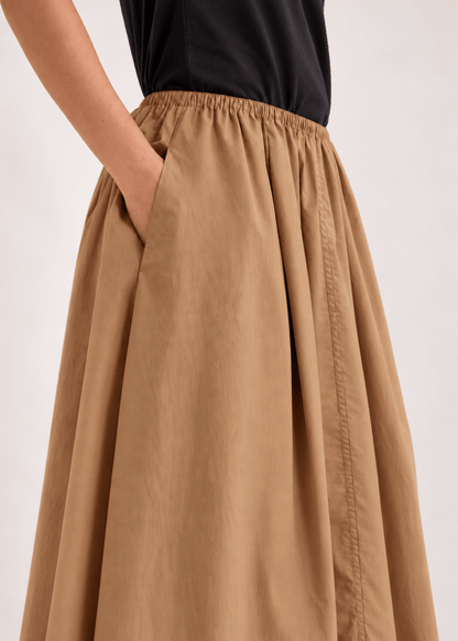 Edison Crushed Cotton Skirt in Saffa from JAC + JACK at Edito Boutique