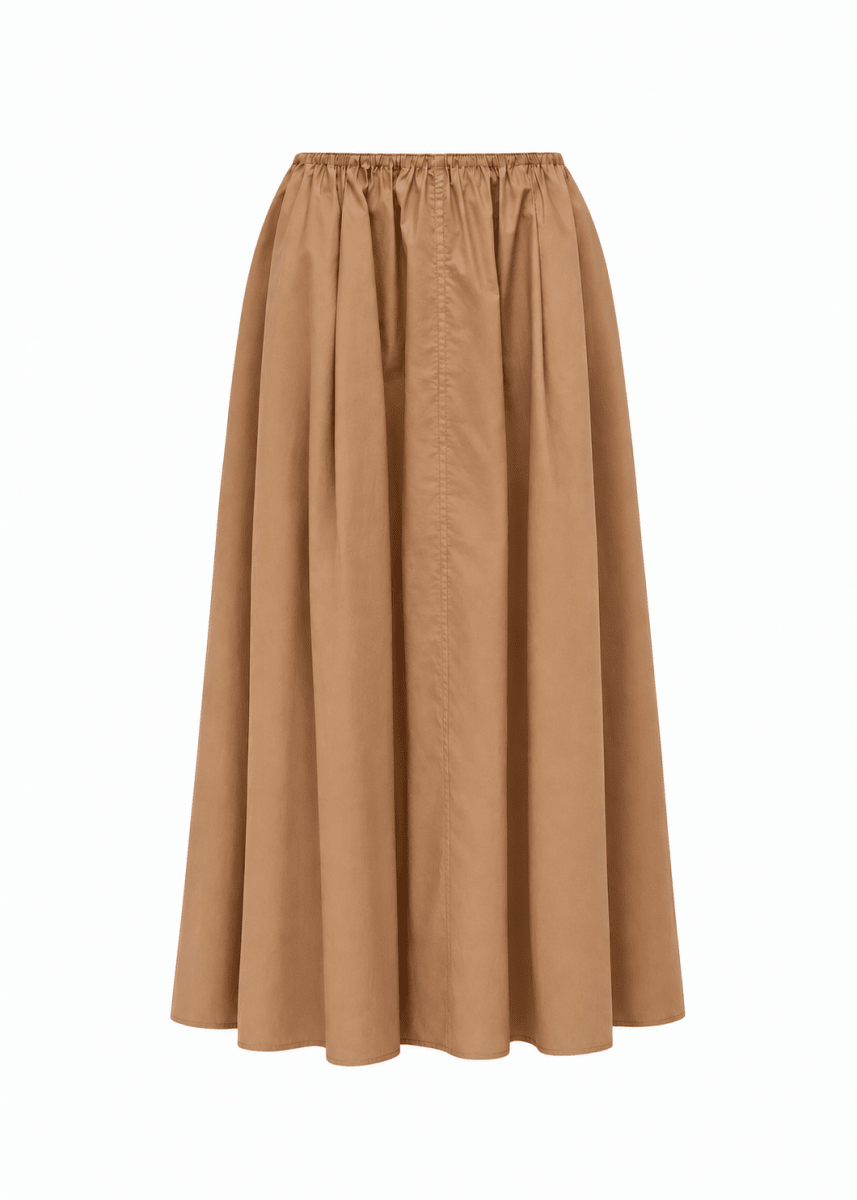 Edison Crushed Cotton Skirt in Saffa from JAC + JACK at Edito Boutique