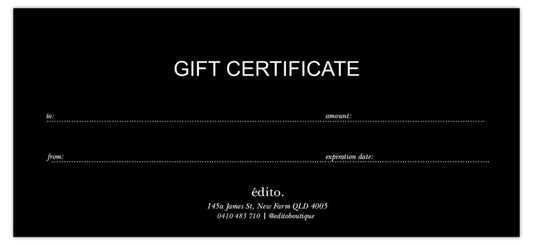 Edito Boutique Gift Card from EDITO BOUTIQUE at Edito boutique