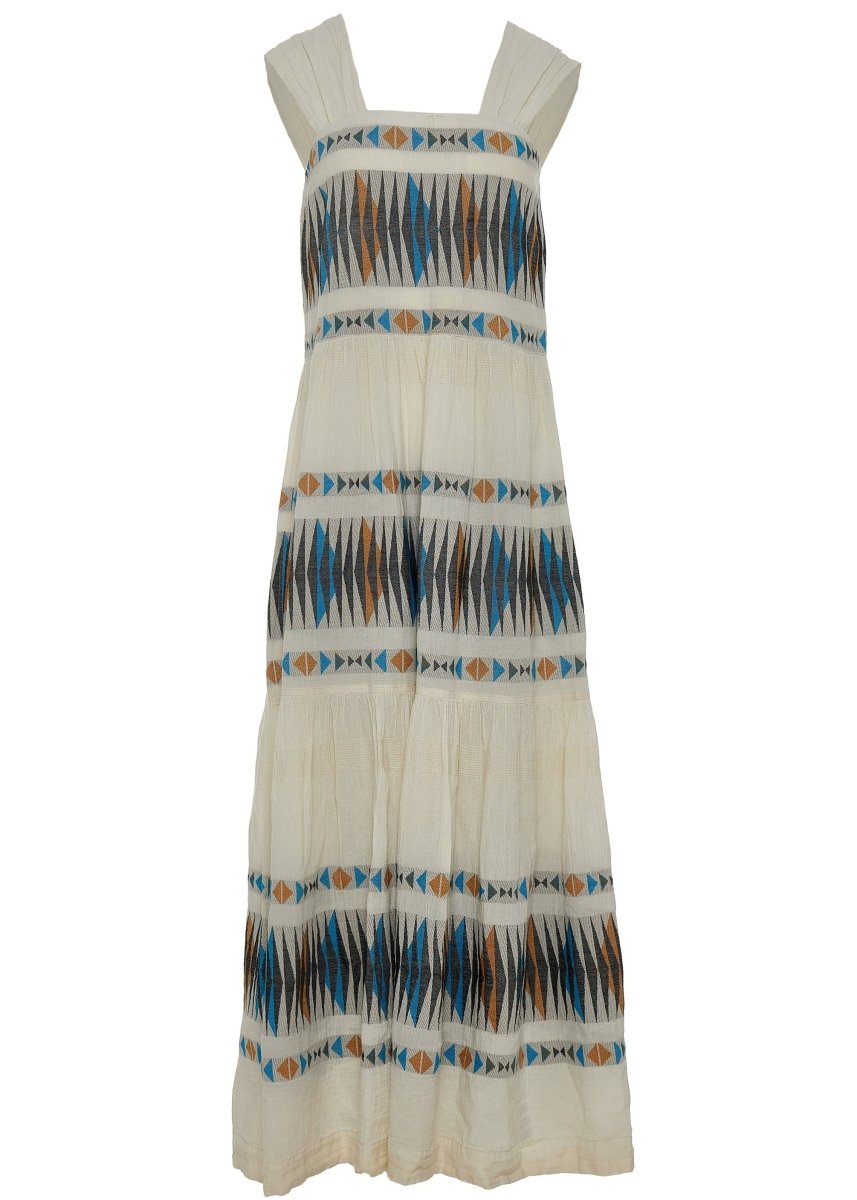 Elegant Dress in Blue/Camel from DEVOTION TWINS at Edito boutique