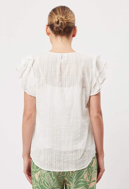 Elena Ruffle Blouse from ONCEWAS at Edito boutique