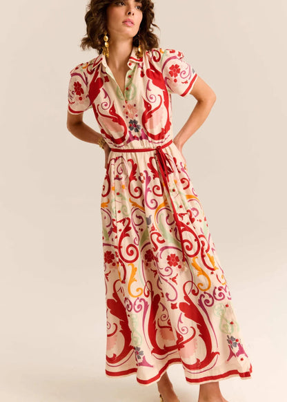 Elisetta Dress in Fileteado from CAROLINA K at Edito Boutique