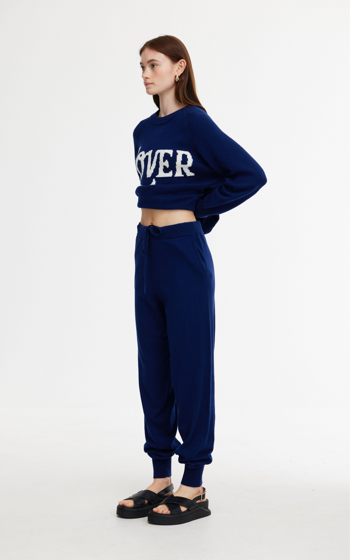 Eliza Knit Pant in Indigo from Kinney