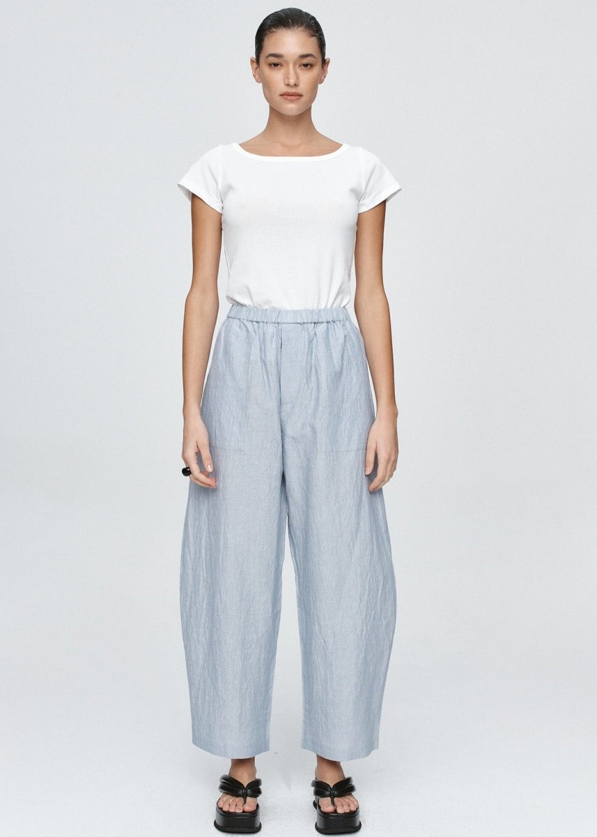 Ellidy Pant in Bleu Stripe from MARLE at Edito boutique