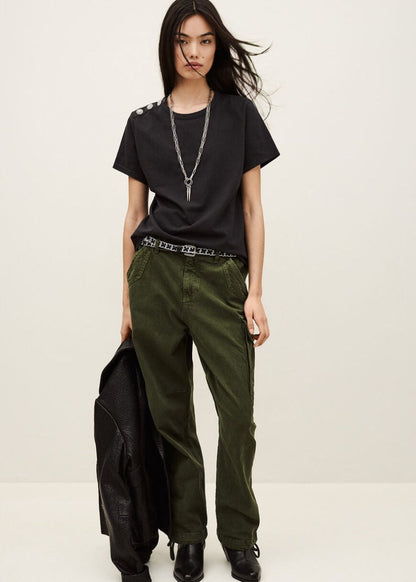 Elmer Tee - Shirt in Carbon from BA&SH at Edito boutique