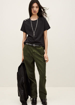 Elmer Tee - Shirt in Carbon from BA&SH at Edito boutique