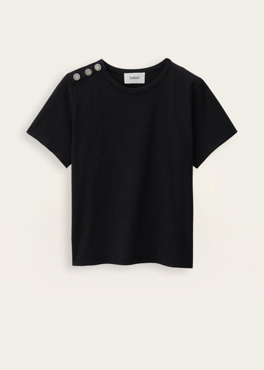 Elmer Tee - Shirt in Carbon from BA&SH at Edito boutique
