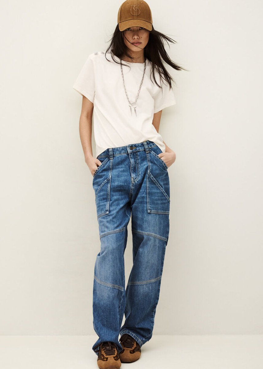 Elmer Tee - Shirt in Ecru from BA&SH at Edito boutique