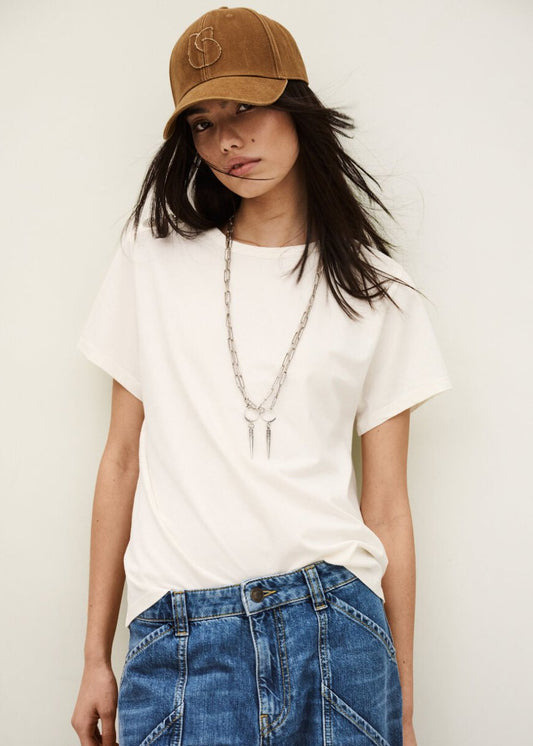 Elmer Tee - Shirt in Ecru from BA&SH at Edito boutique