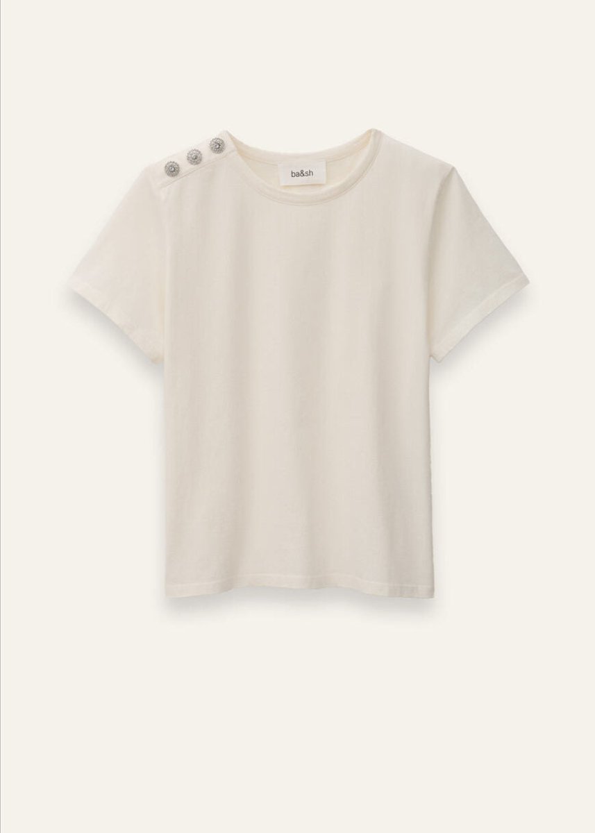 Elmer Tee - Shirt in Ecru from BA&SH at Edito boutique