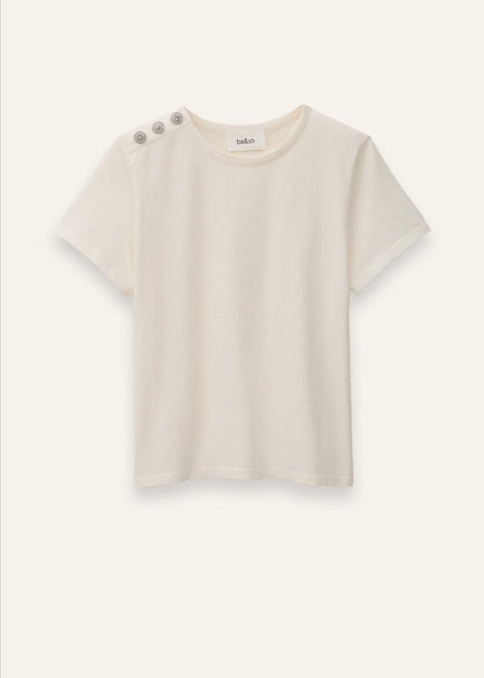 Elmer Tee - Shirt in Ecru from BA&SH at Edito boutique