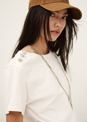 Elmer Tee - Shirt in Ecru from BA&SH at Edito boutique