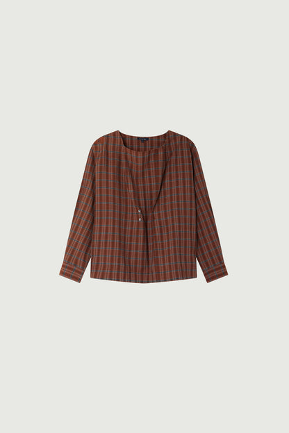 Emeline Shirt in Brown/Black  from Soeur