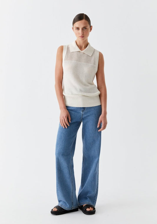 Emme Knit Vest in Milk from MORRISON at Edito boutique