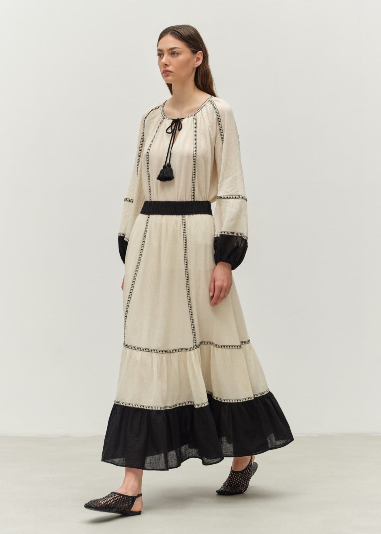 Epilogue Blouse in Off White/Black from Devotion Twins