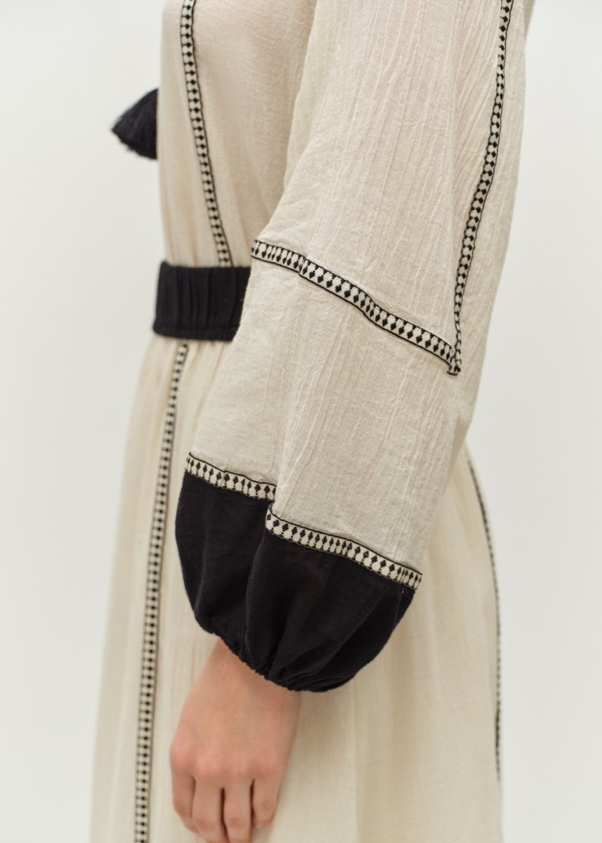 Epilogue Blouse in Off White/Black from DEVOTION TWINS at Edito boutique