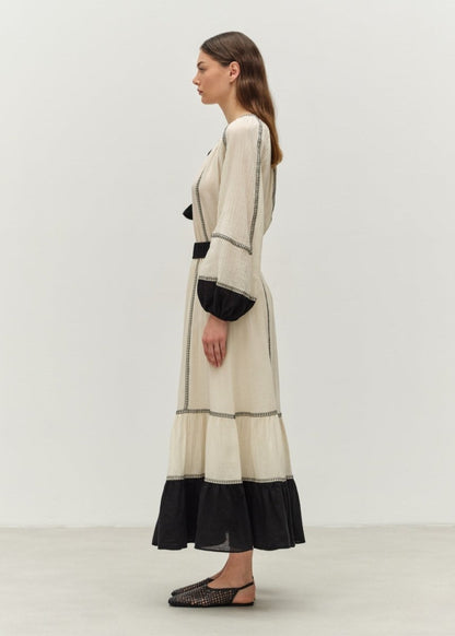 Epilogue Blouse in Off White/Black from DEVOTION TWINS at Edito boutique
