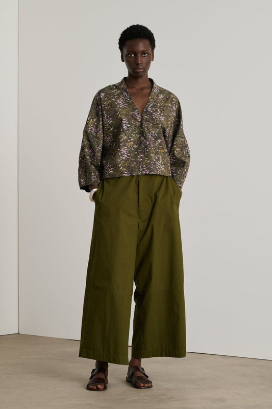 Eteocle Blouse in Khaki/Lilac from SOEUR at Edito boutique