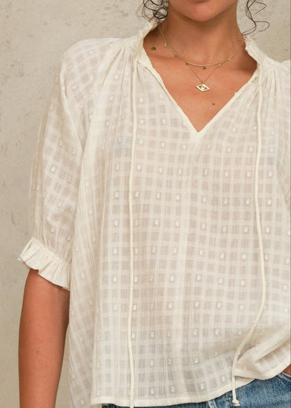Etta Top in Ecru from M.A.B.E at Edito boutique
