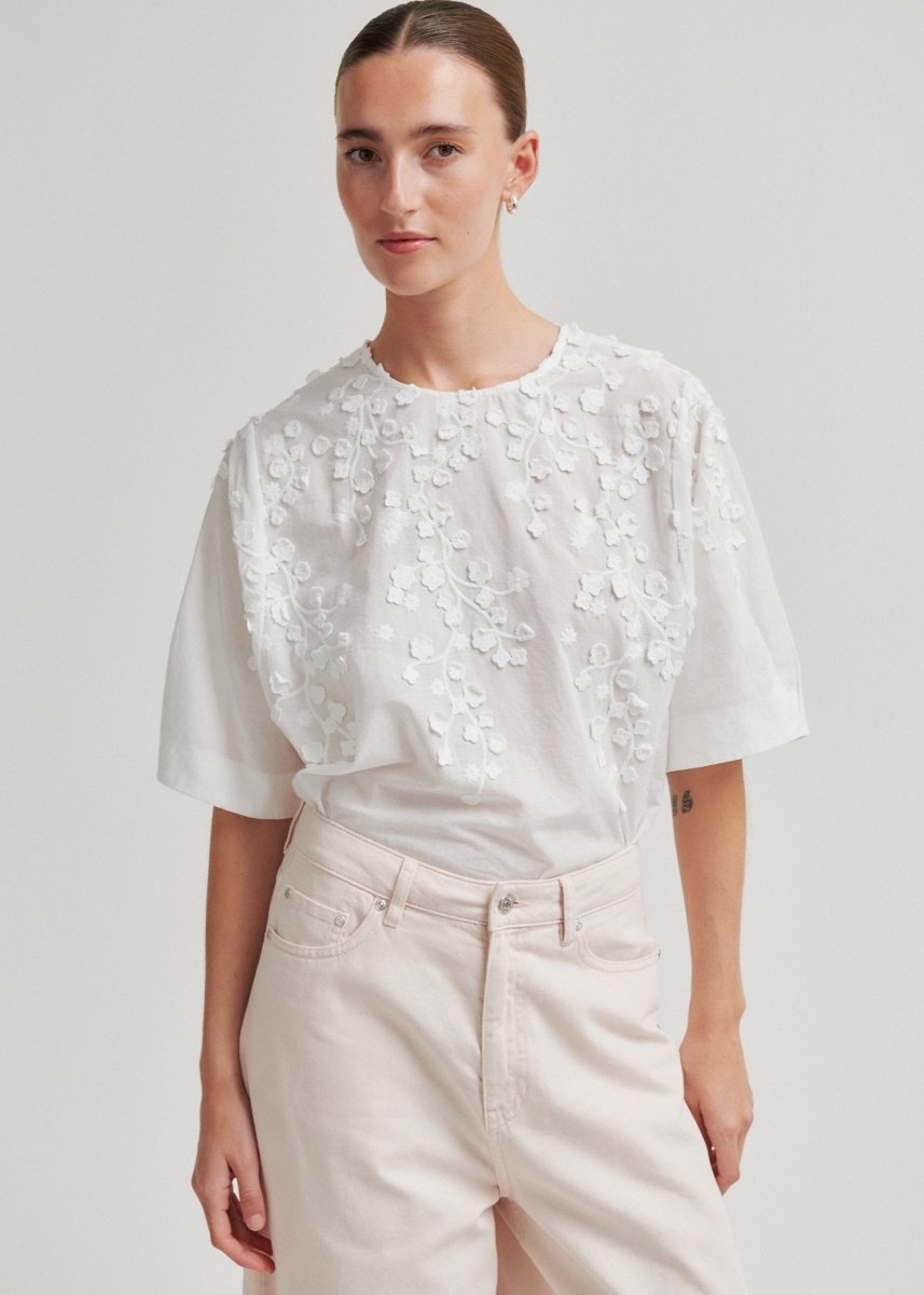 Farrow Blouse in White from SECOND FEMALE at Edito Boutique