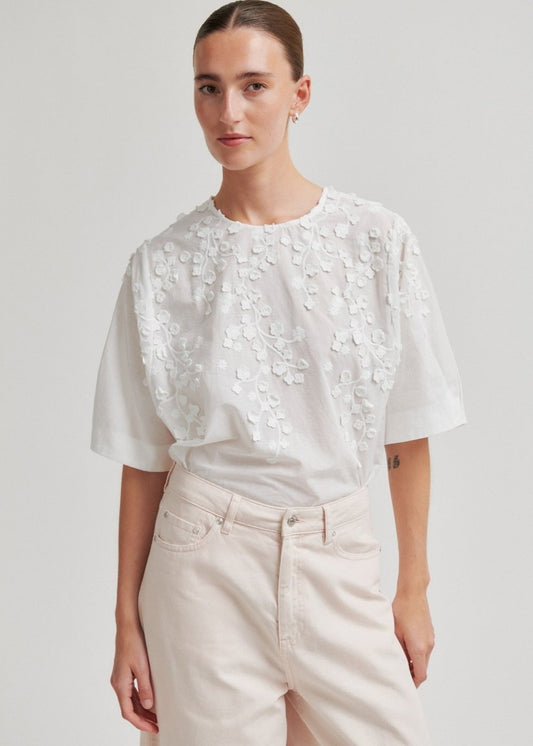 Farrow Blouse in White from SECOND FEMALE at Edito Boutique