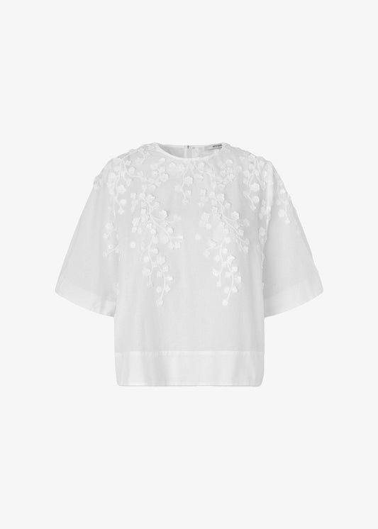 Farrow Blouse in White from SECOND FEMALE at Edito Boutique