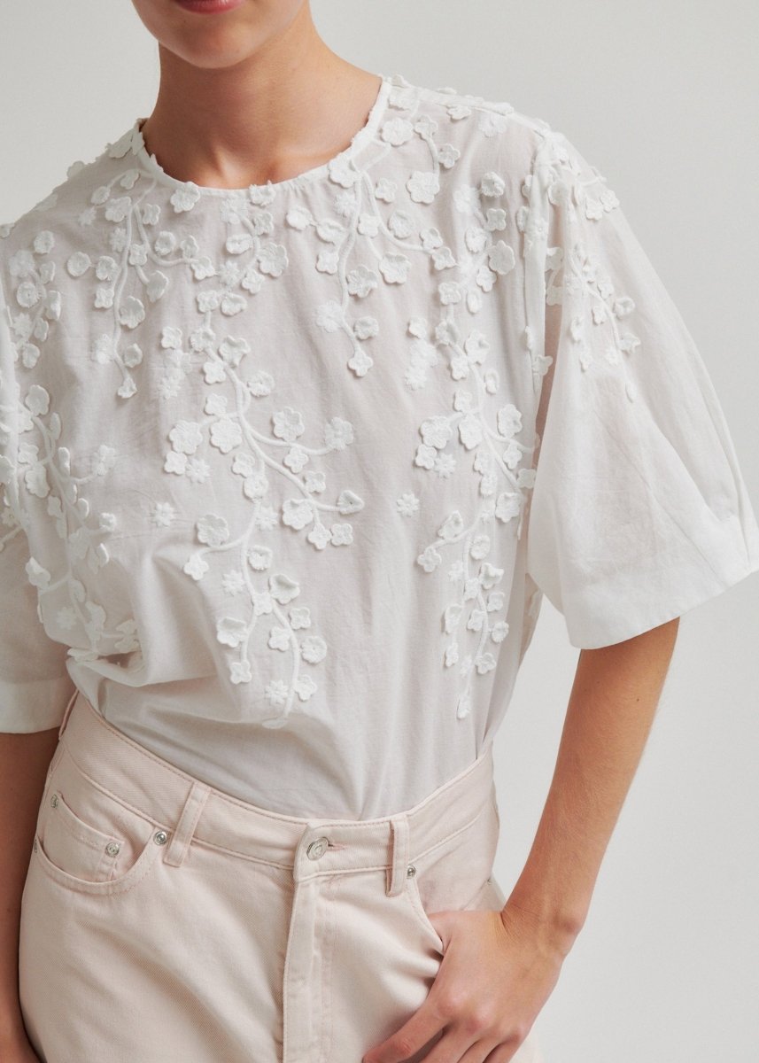 Farrow Blouse in White from SECOND FEMALE at Edito Boutique
