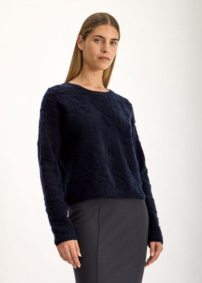 Fell Cashmere Sweater in Dark Navy from JAC + JACK at Edito boutique