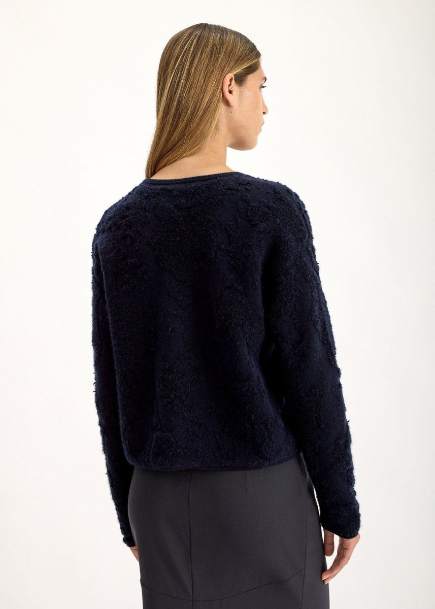 Fell Cashmere Sweater in Dark Navy from JAC + JACK at Edito boutique