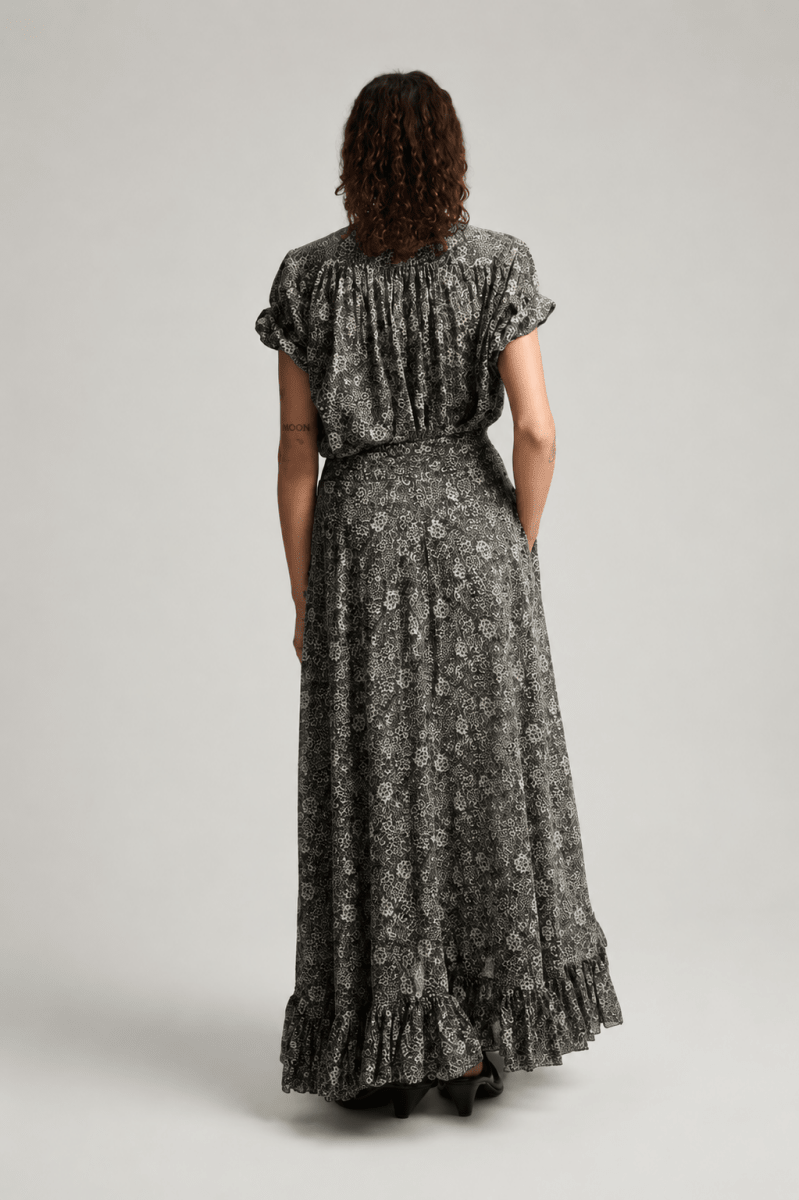 Ferma Skirt in Black/Ecru from LAURENCE BRAS at Edito Boutique