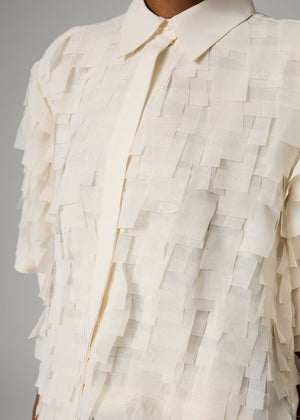 Figo Fringe Shirt in Jet Stream from DAY BIRGER ET MIKKELSEN at Edito boutique