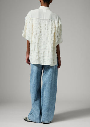 Figo Fringe Shirt in Jet Stream from DAY BIRGER ET MIKKELSEN at Edito boutique