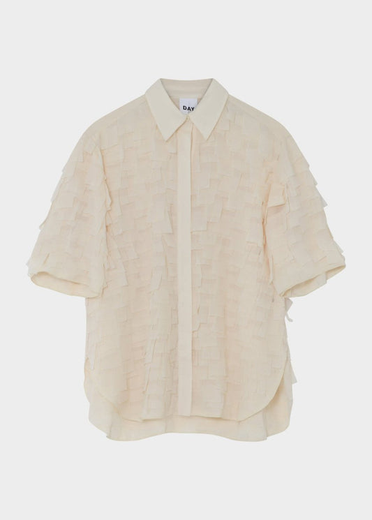Figo Fringe Shirt in Jet Stream from DAY BIRGER ET MIKKELSEN at Edito boutique