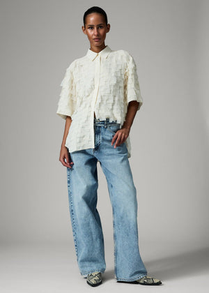 Figo Fringe Shirt in Jet Stream from DAY BIRGER ET MIKKELSEN at Edito boutique