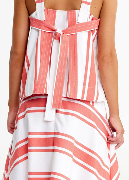 Filly Top in Red Stripes from BINNYWEAR at Edito boutique