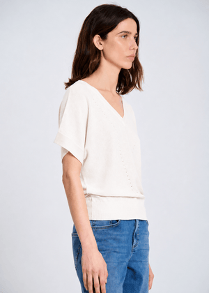 Fine Knit Sweater in Ecru from SITA MURT at Edito Boutique