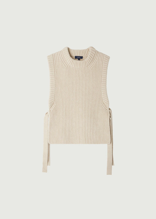 Firmus Sleeveless Jumper in Ecru from Soeur