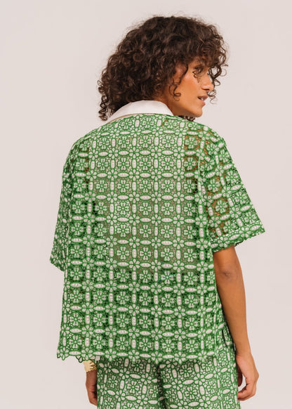 Flavia Goya Shirt in Green from SACRECOEUR at Edito boutique