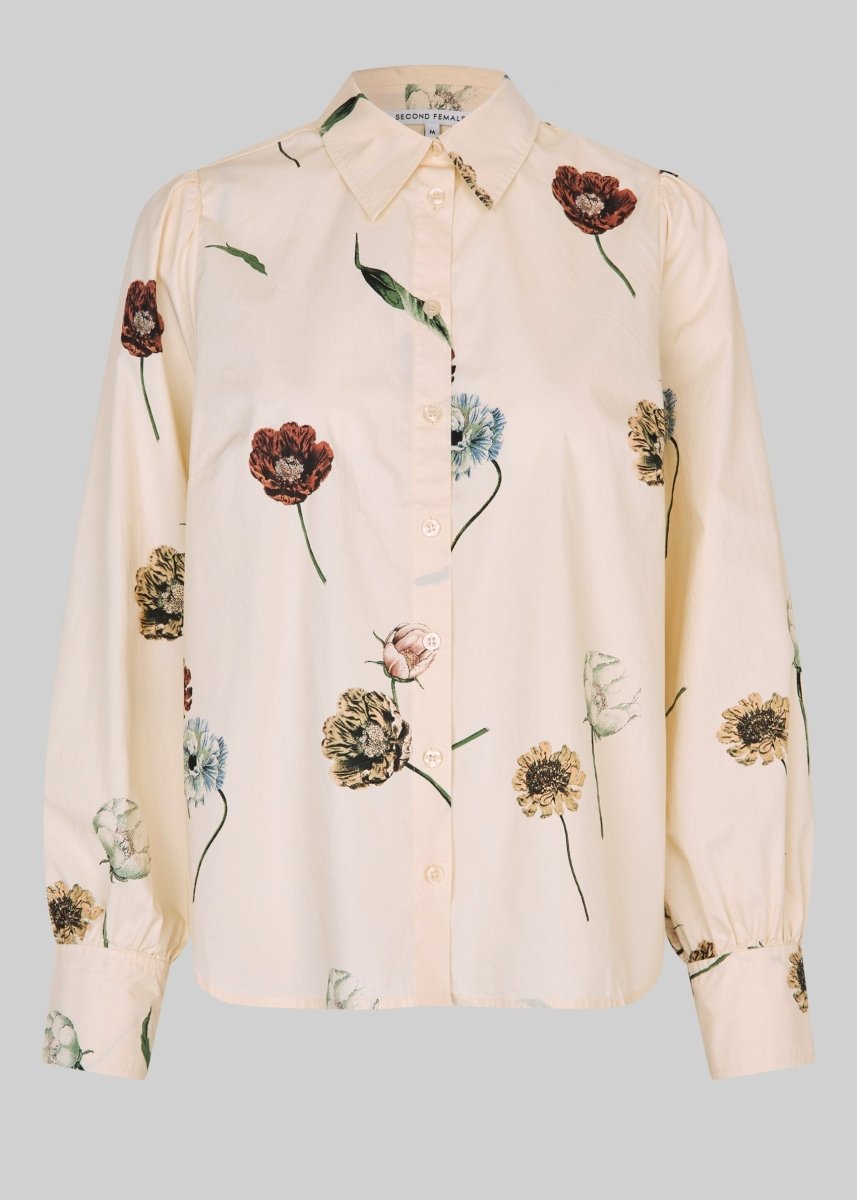 Floco Floral Shirt in Sand from SECOND FEMALE at Edito Boutique