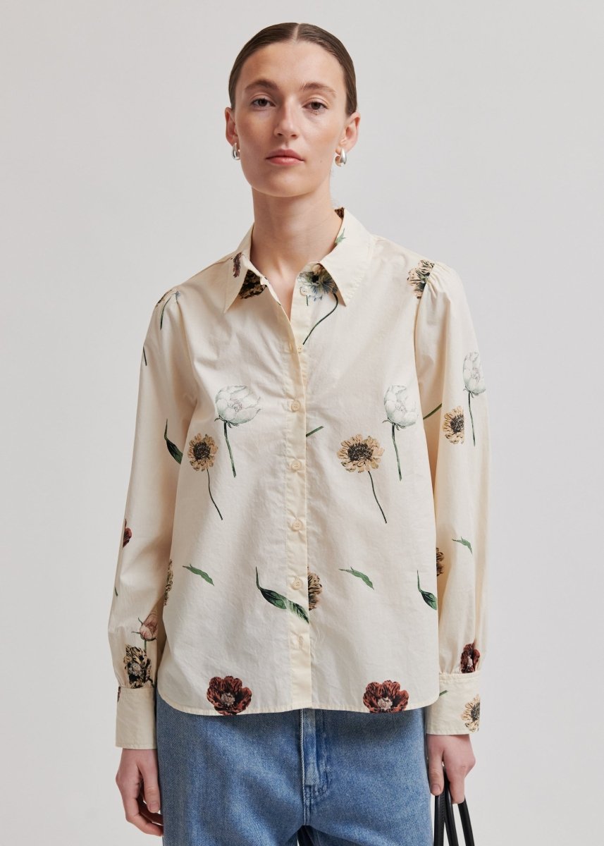 Floco Floral Shirt in Sand from SECOND FEMALE at Edito Boutique