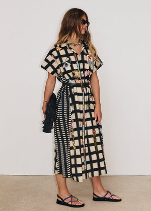 Flora Dress in Ecru/Black from STELLA FOREST at Edito boutique