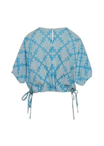 Florana Blouse in Turquoise from DEVOTION TWINS at Edito Boutique