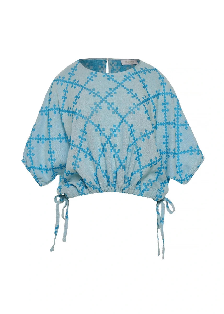Florana Blouse in Turquoise from DEVOTION TWINS at Edito Boutique