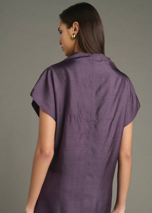Foggia Silk Dress in Purple from SOEUR at Edito Boutique