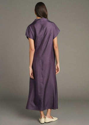 Foggia Silk Dress in Purple from SOEUR at Edito Boutique