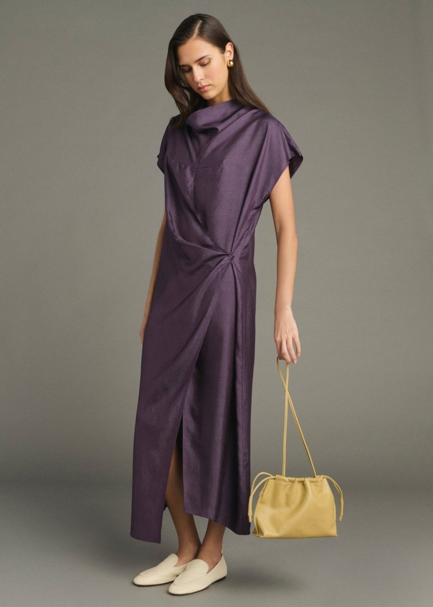 Foggia Silk Dress in Purple from SOEUR at Edito Boutique