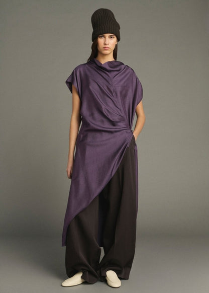Foggia Silk Dress in Purple from SOEUR at Edito Boutique